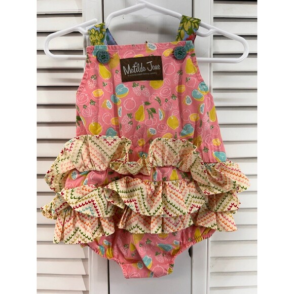 Matilda Jane 6M Little Lemon Bubble Romper - Picture 3 of 6